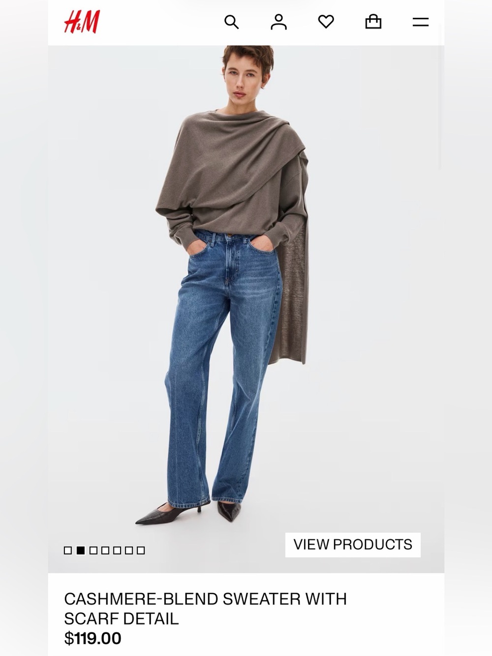 H&M Cashmere-Blend Sweater NWT